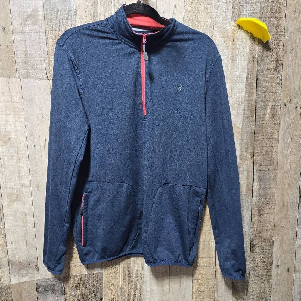 Aspen Navy Fleece 1/4 Zip Fleece Baselayer Sweatshirt Small Outdoor Hiking Climb